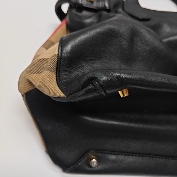 The Banner Medium Calfskin Black