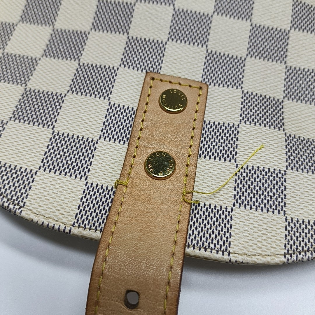 SPERONE Damier Azur Coated Canvas White