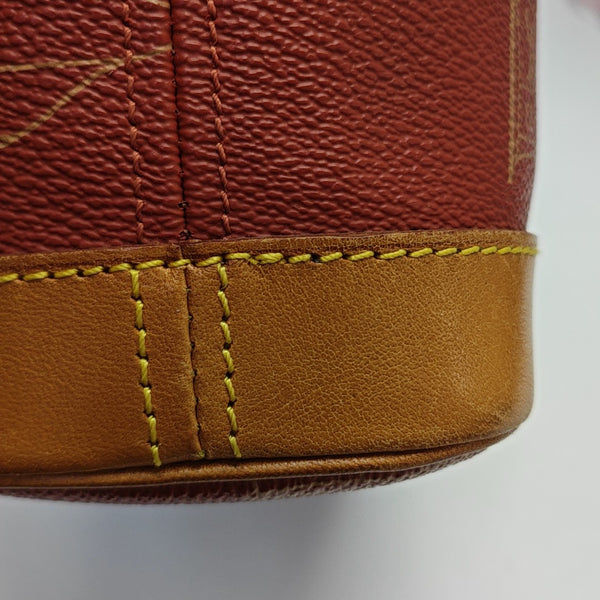 Coated Canvas Shoulder Bag Red