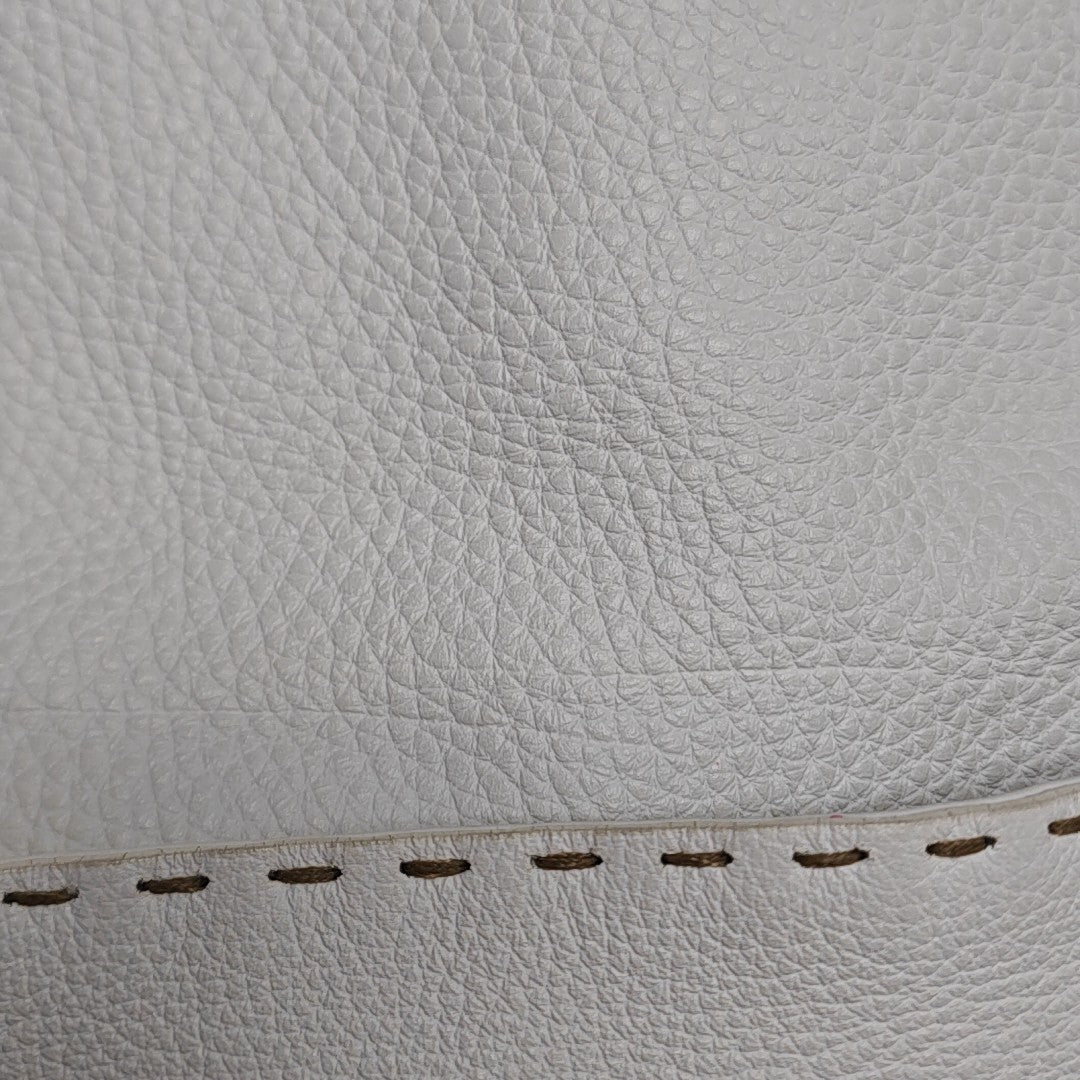 Quilted Calfskin Shoulder Bag White