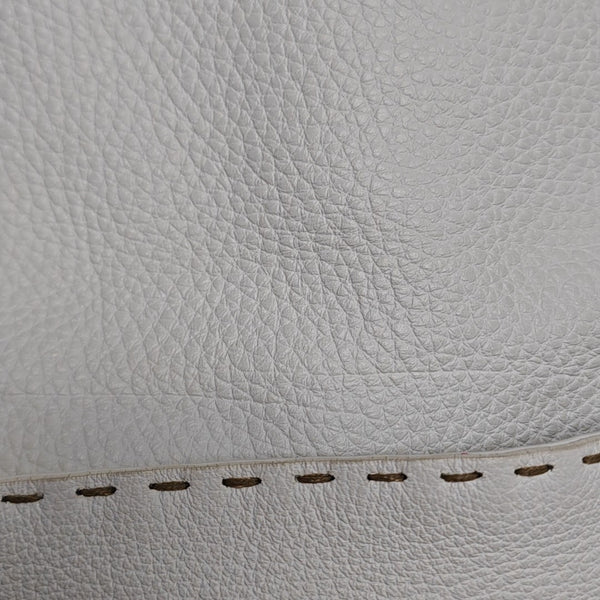 Quilted Calfskin Shoulder Bag White