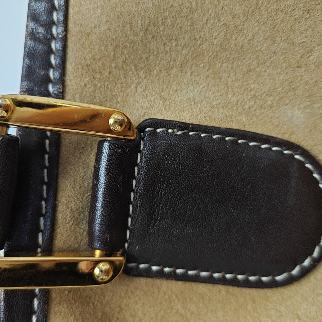 Suede Tote Bag Brown