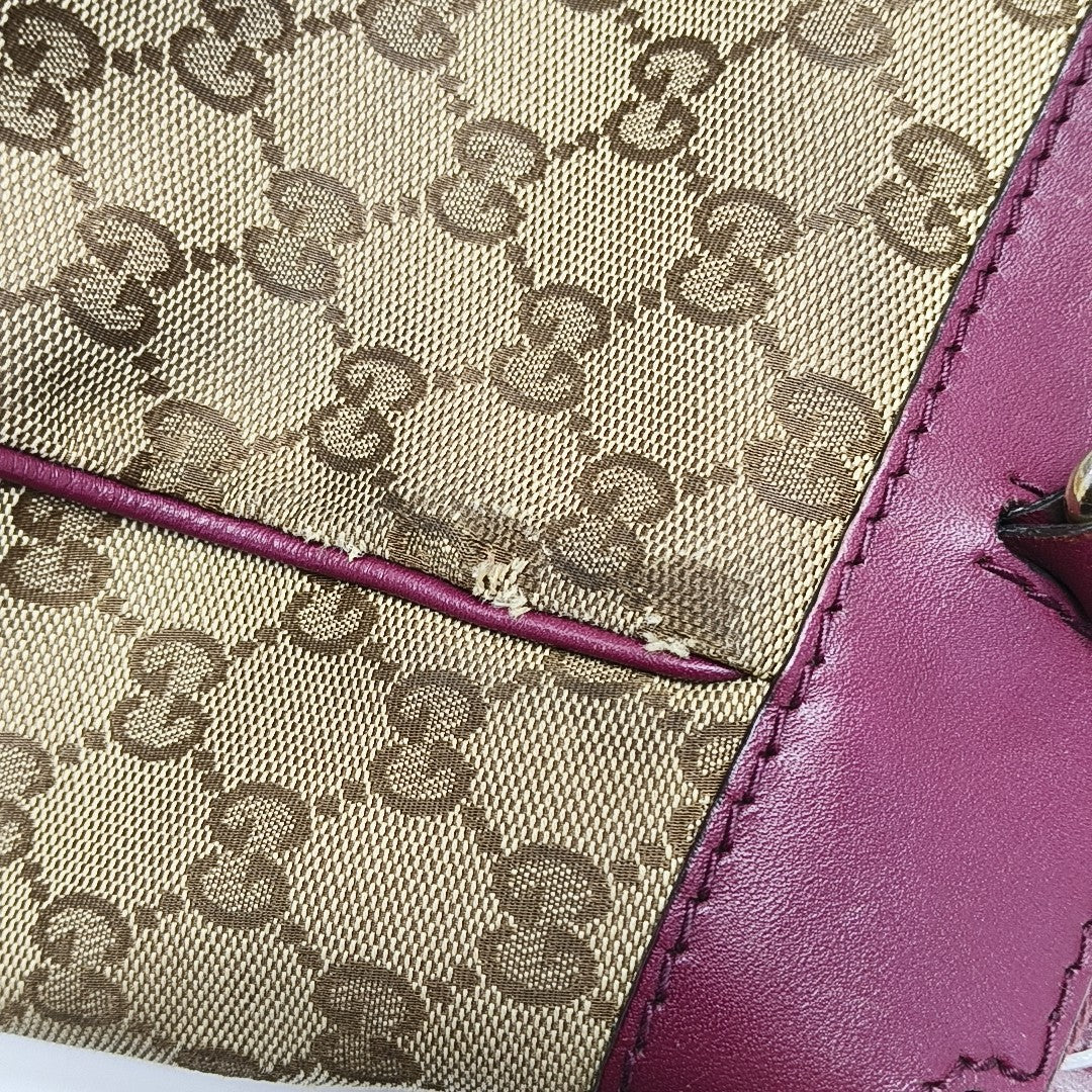 Monogram Canvas Tote Bag Brown
