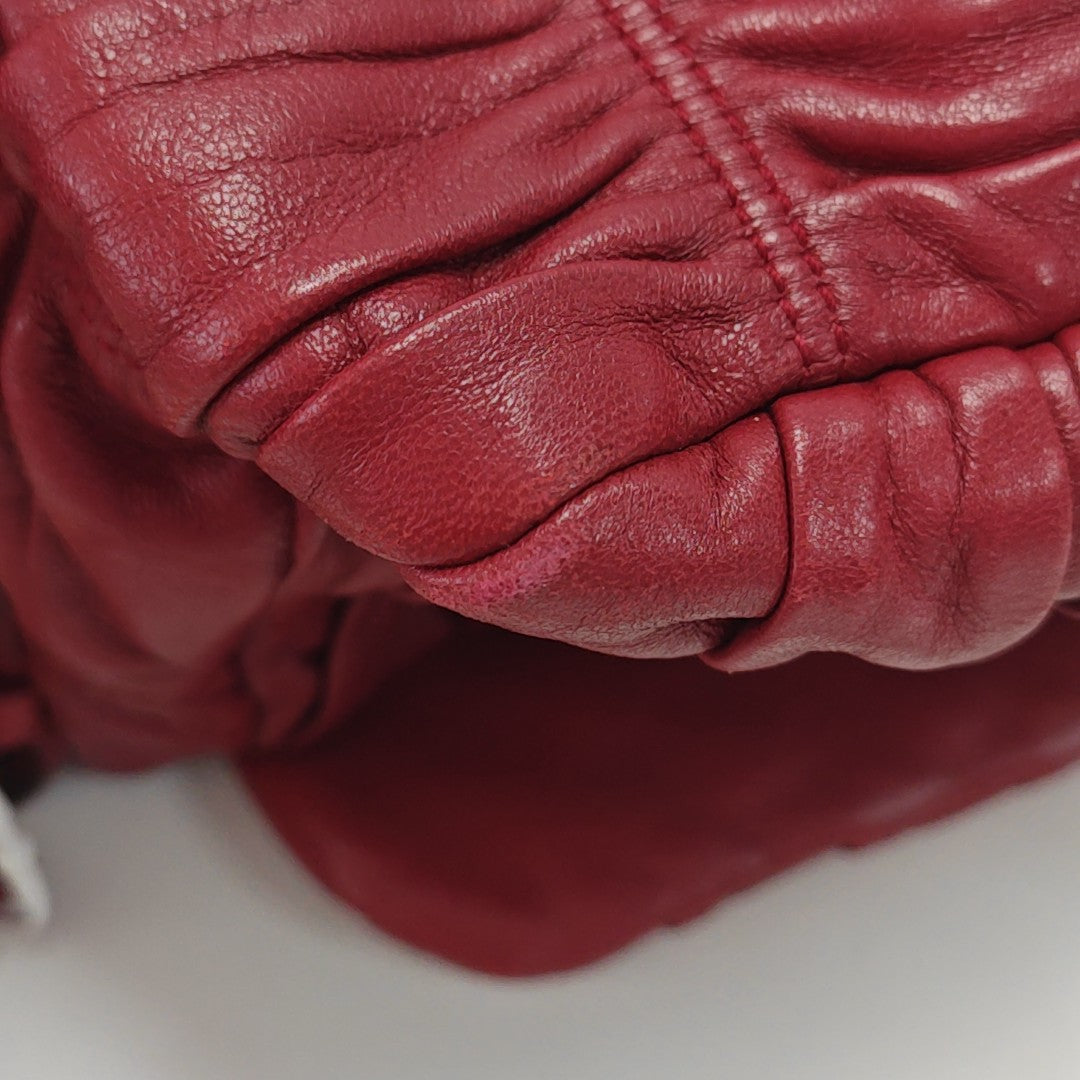 Quilted Lambskin Shoulder Bag Red