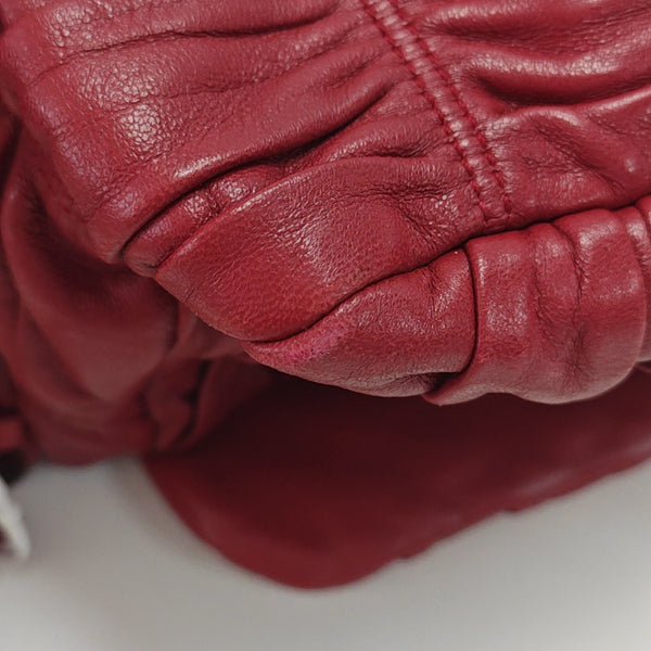 Quilted Lambskin Shoulder Bag Red