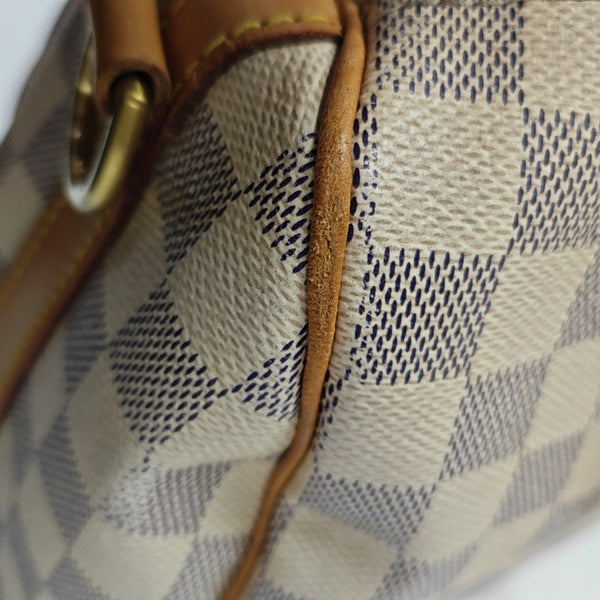 SPEEDY 25 Damier Azur Coated Canvas White
