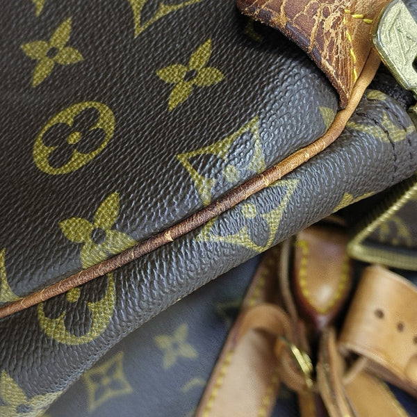 SAC SOUPLE 55 Monogram Coated Canvas Brown