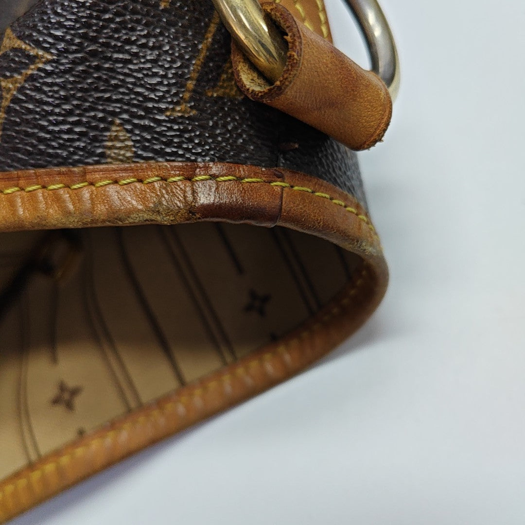 Monogram Coated Canvas Tote Bag Brown
