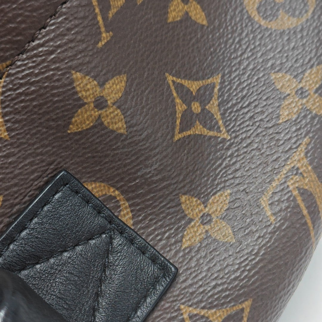 Monogram Coated Canvas Backpack Brown