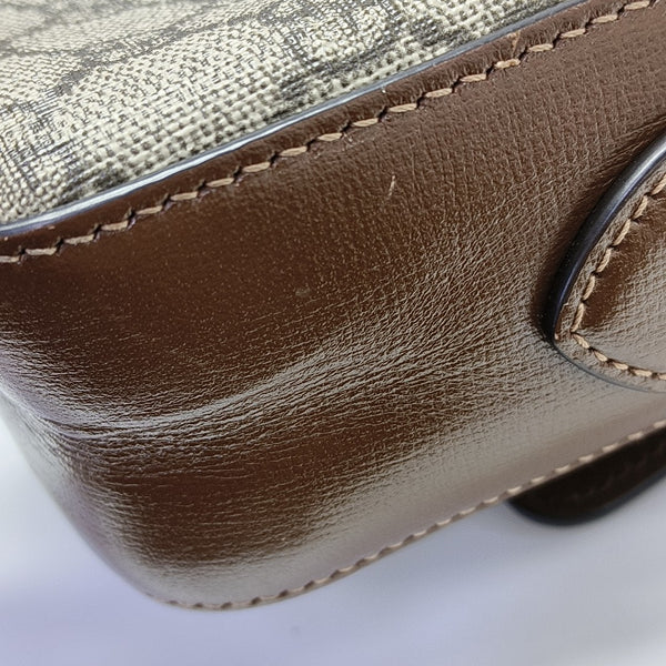 Horsebit 1955 Small Coated Canvas Beige