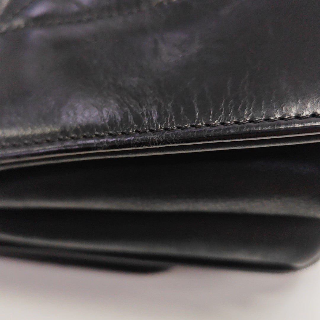 Quilted Calfskin Shoulder Bag Black