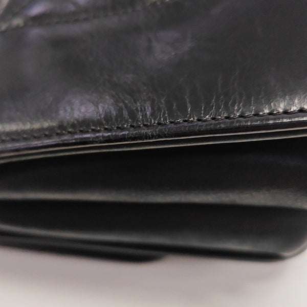 Quilted Calfskin Shoulder Bag Black