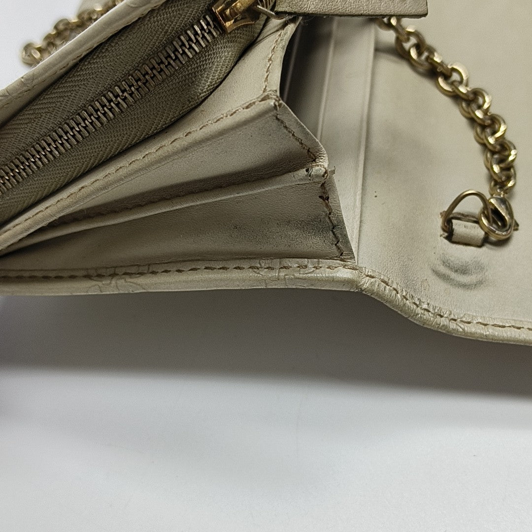 Monogram Calfskin Top Handle Bag Beige