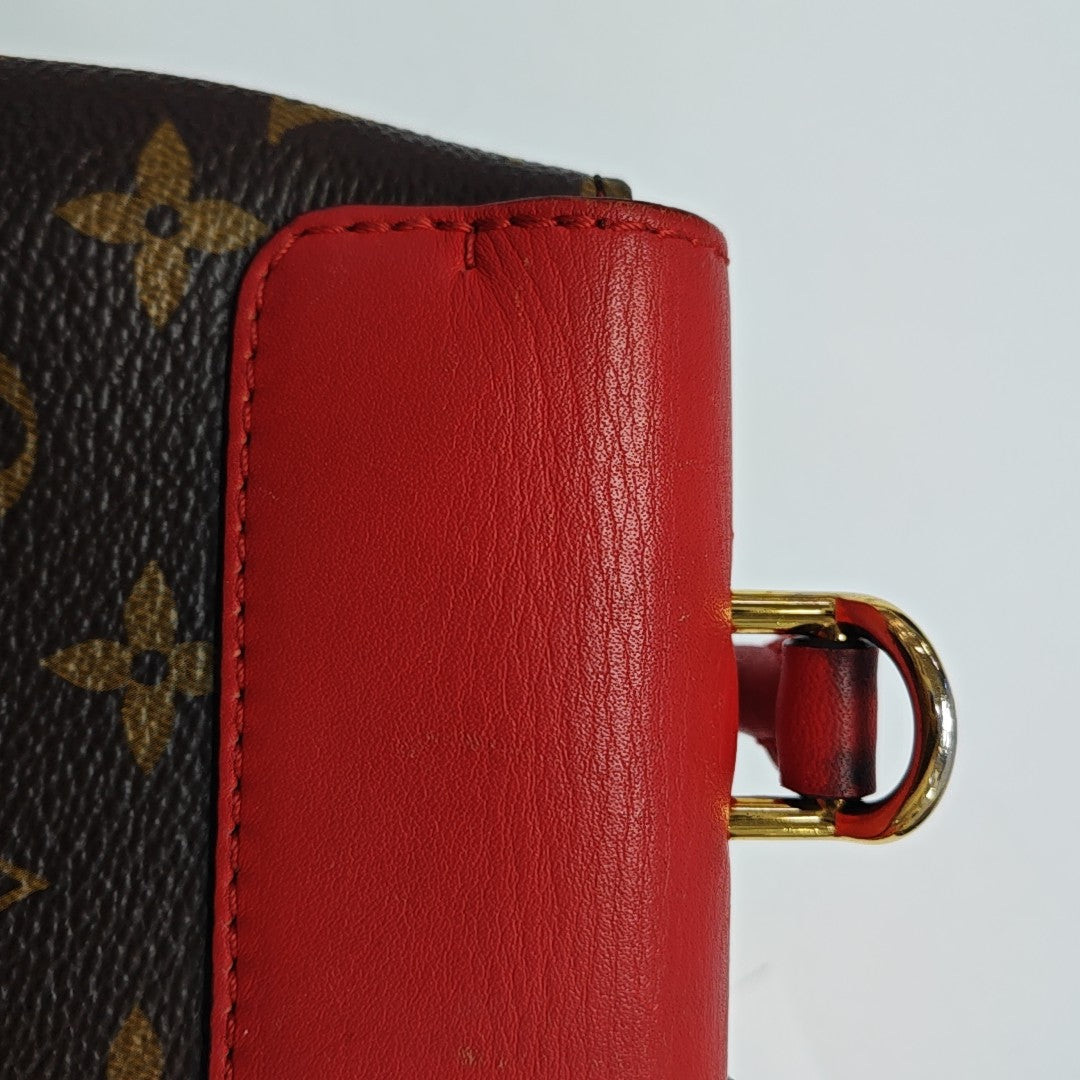 LOCKY BB Monogram Coated Canvas Red