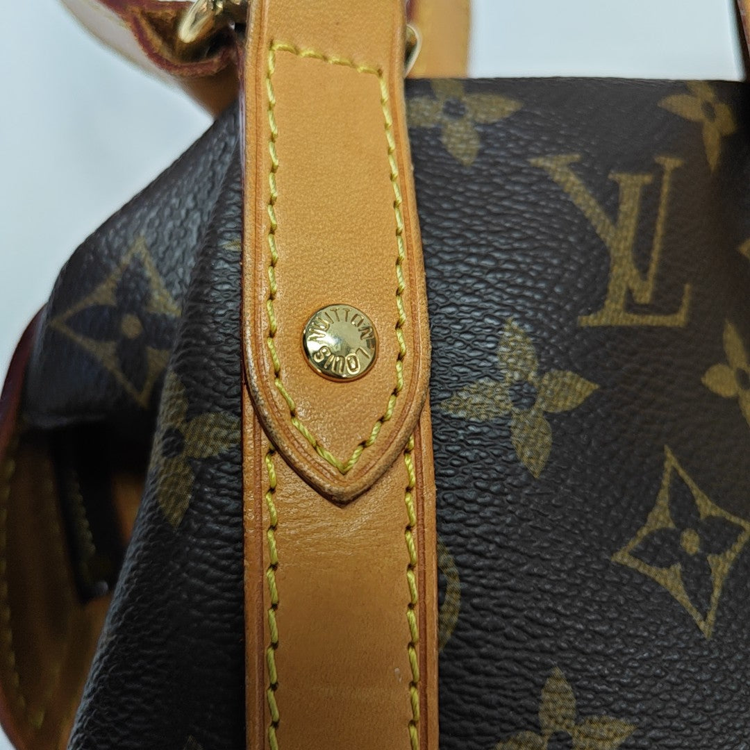 STRESA Monogram Coated Canvas Brown