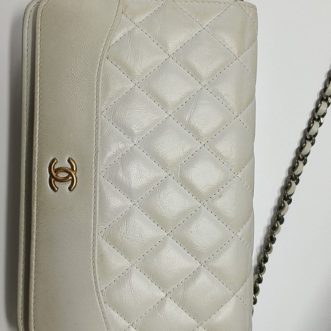 WOC Quilted Calfskin White