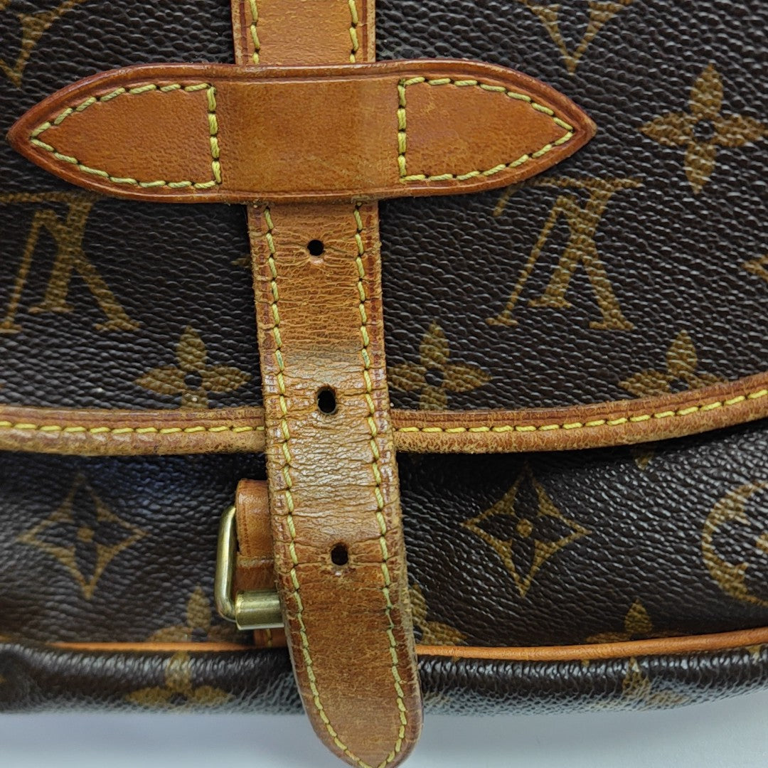 SAUMUR Monogram Coated Canvas Brown