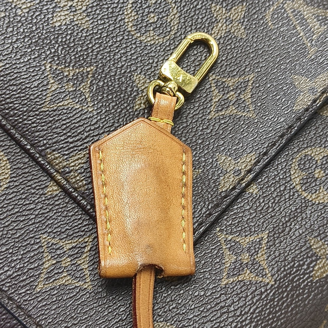 CLUNY MM Monogram Coated Canvas Brown