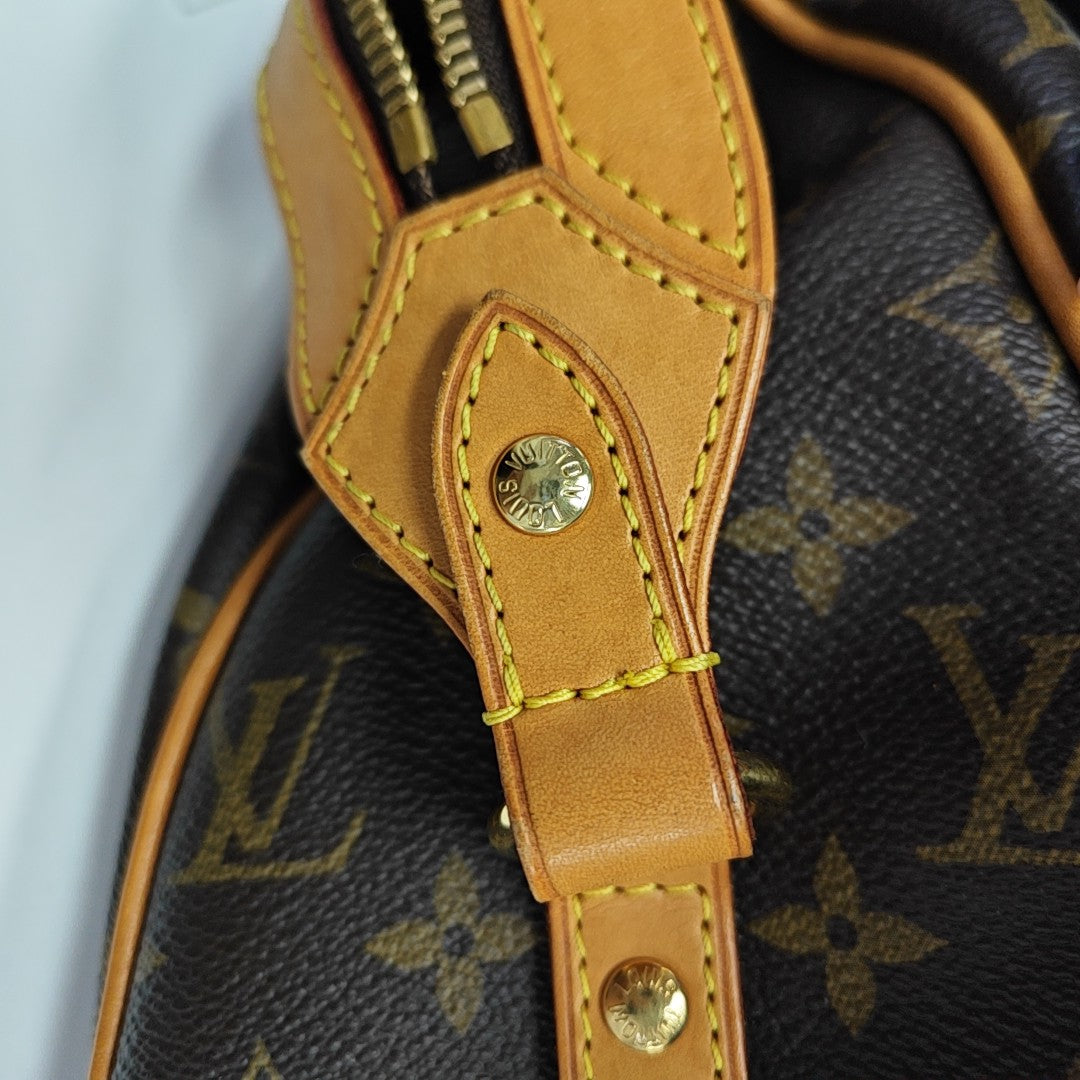 STRESA Monogram Coated Canvas Brown