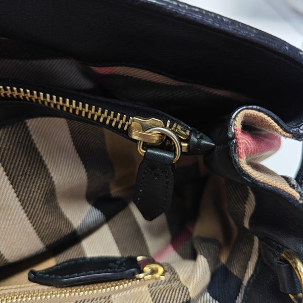 The Banner Medium Calfskin Black