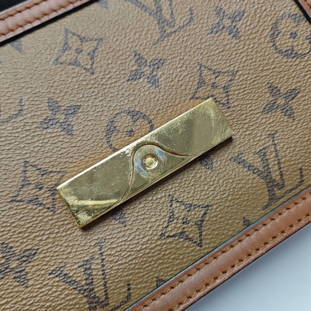 DAUPHINE Mini Monogram Coated Canvas Brown