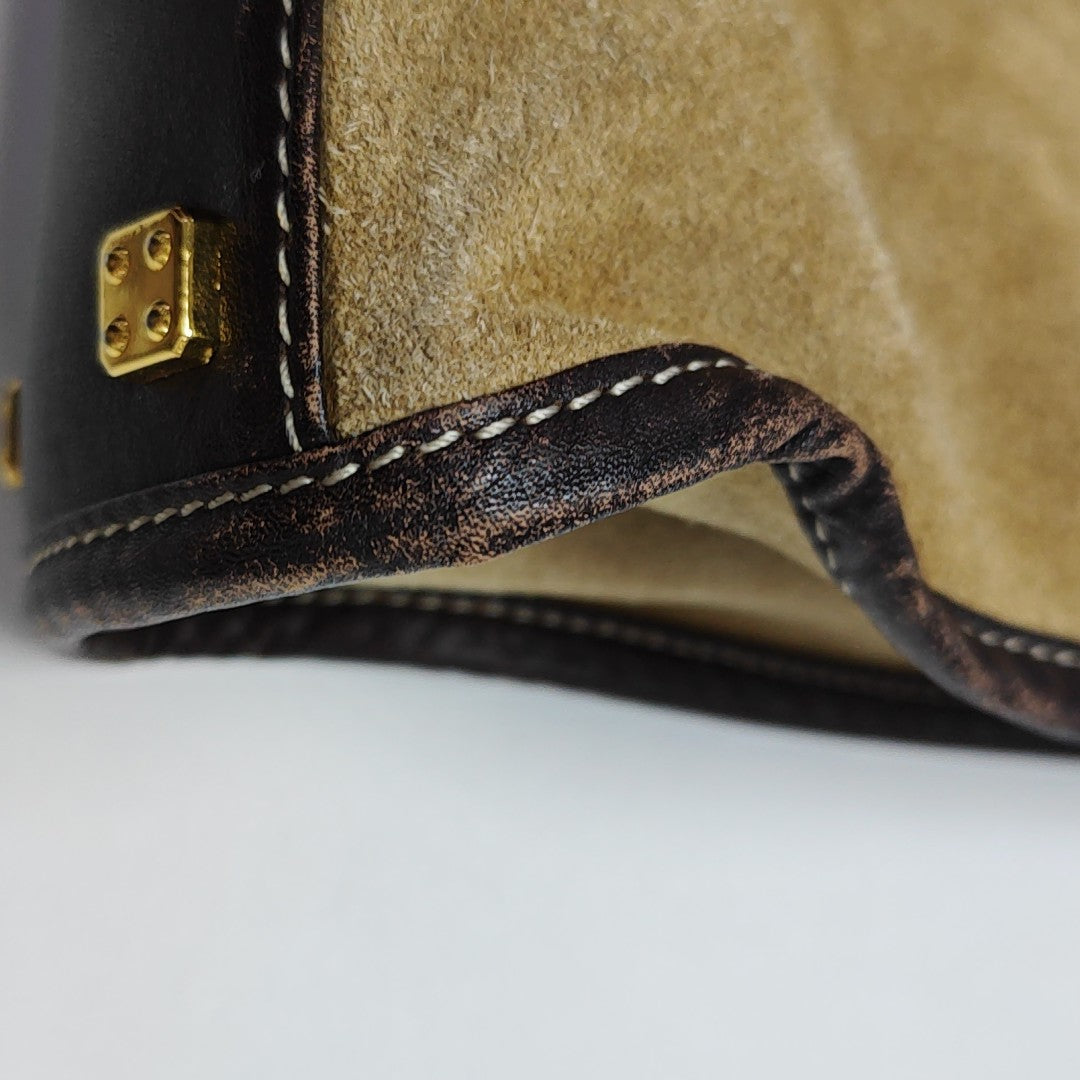 Suede Tote Bag Brown