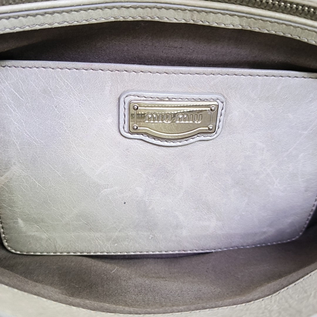 Shoulder Strap Calfskin Gray