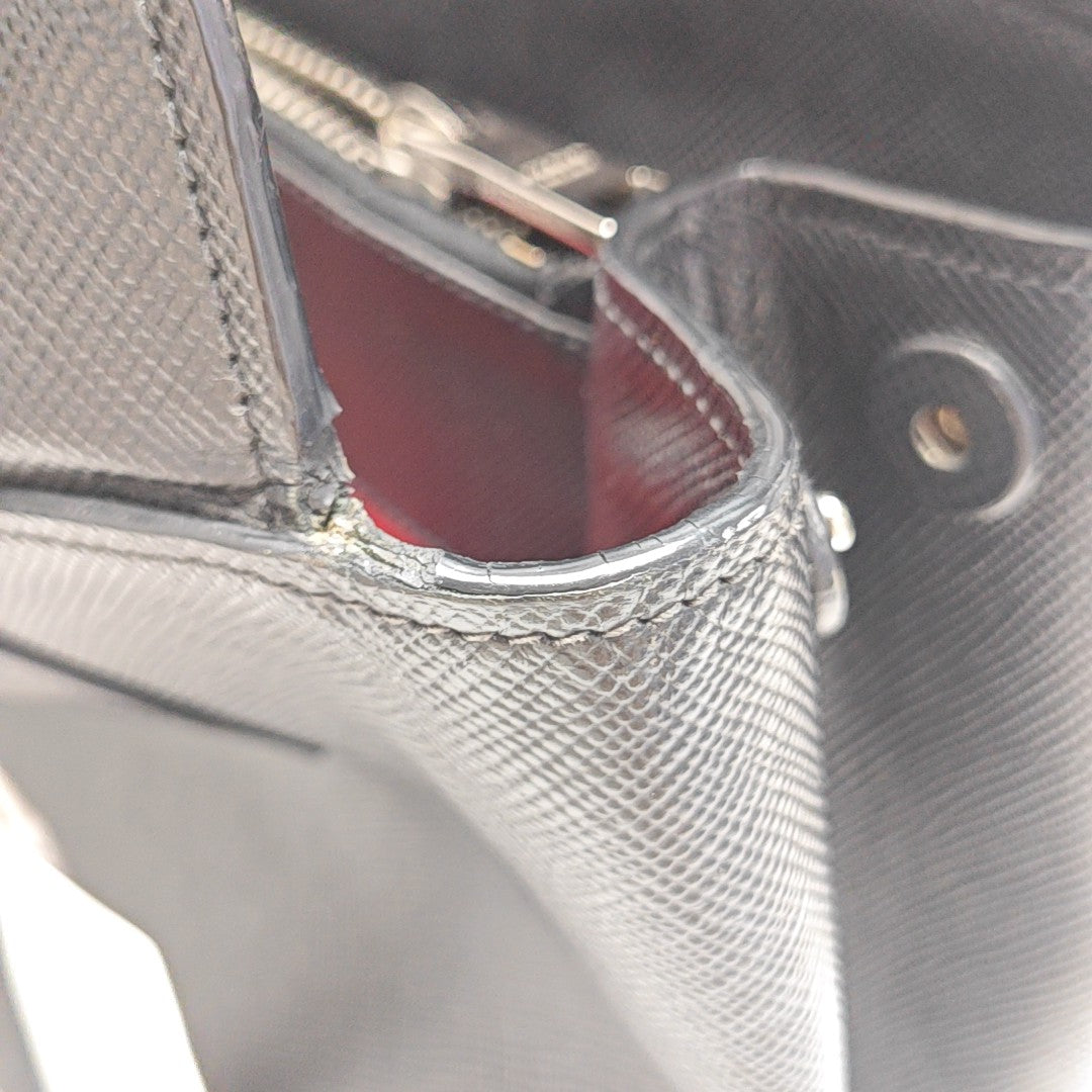 Twin Saffiano Calfskin Black