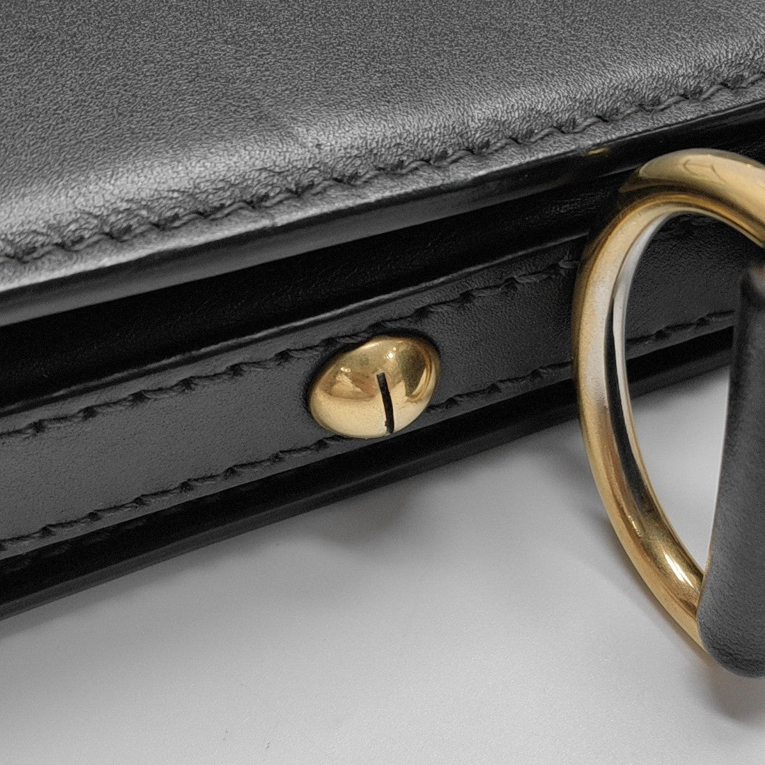 Calfskin Shoulder Bag Black