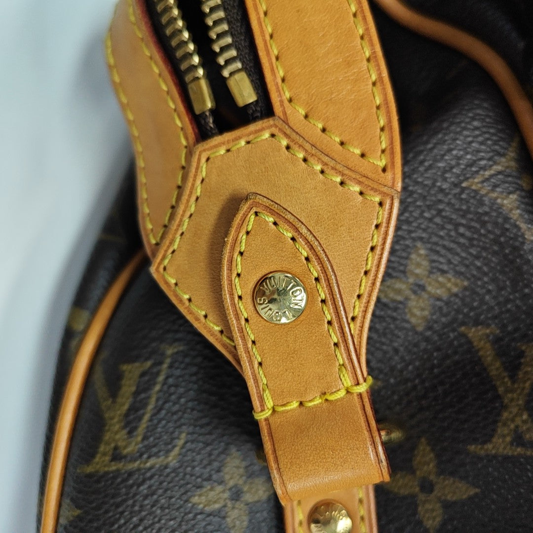 STRESA Monogram Coated Canvas Brown