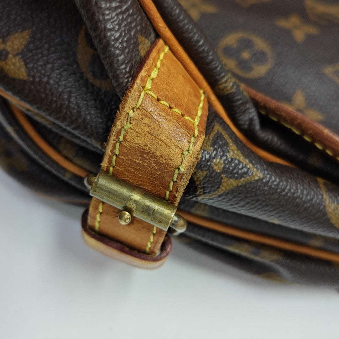 SAUMUR Monogram Coated Canvas Brown