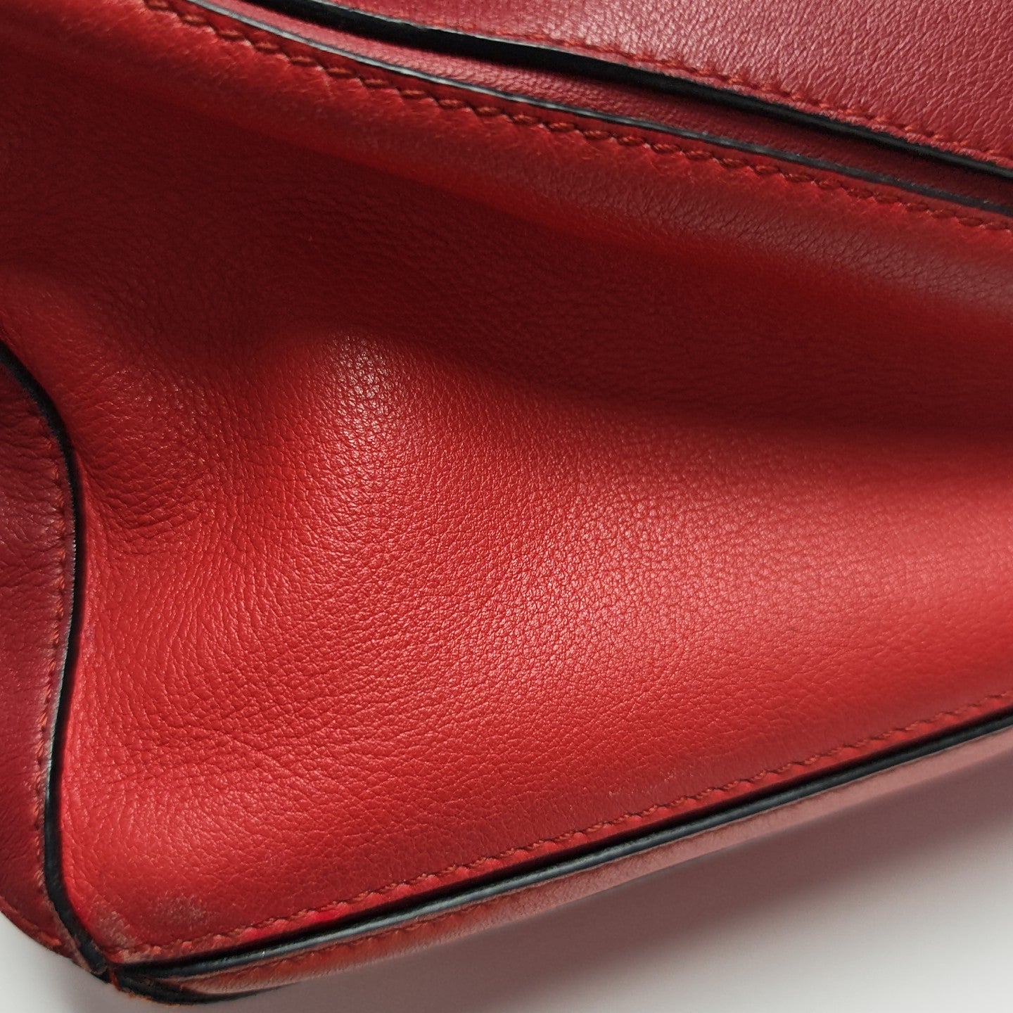 Puzzle Small Calfskin Red