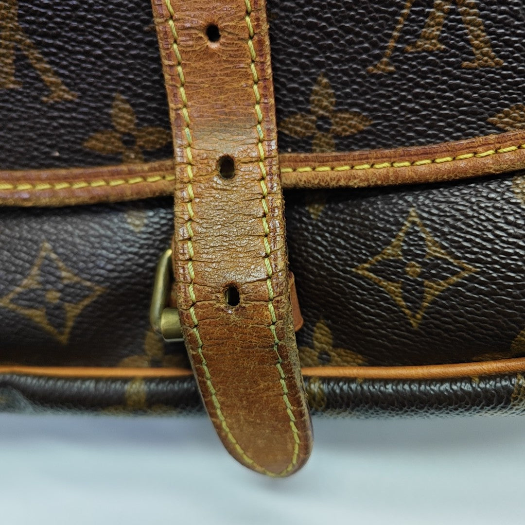 SAUMUR Monogram Coated Canvas Brown