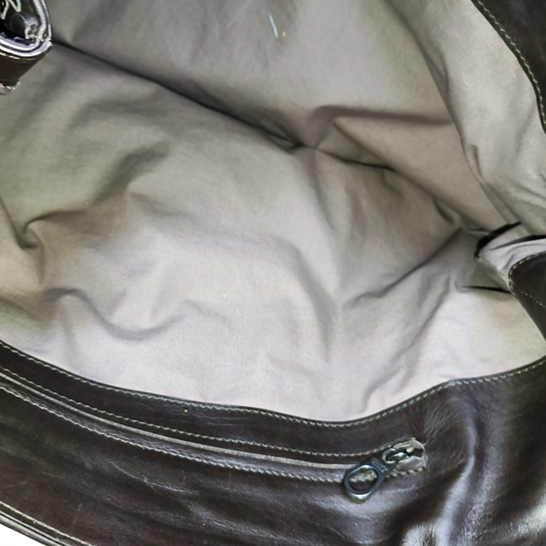 Authenticated pre-owned  Cesta Calfskin Brown - Top Handle Bag at Looply