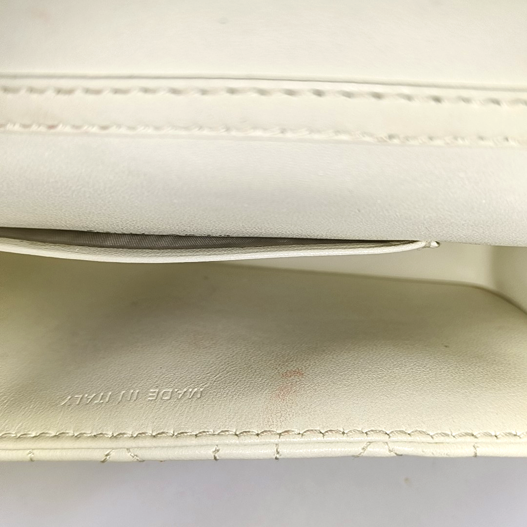 Authenticated pre-owned  Lady Dior Lambskin White - Shoulder Bag at Looply