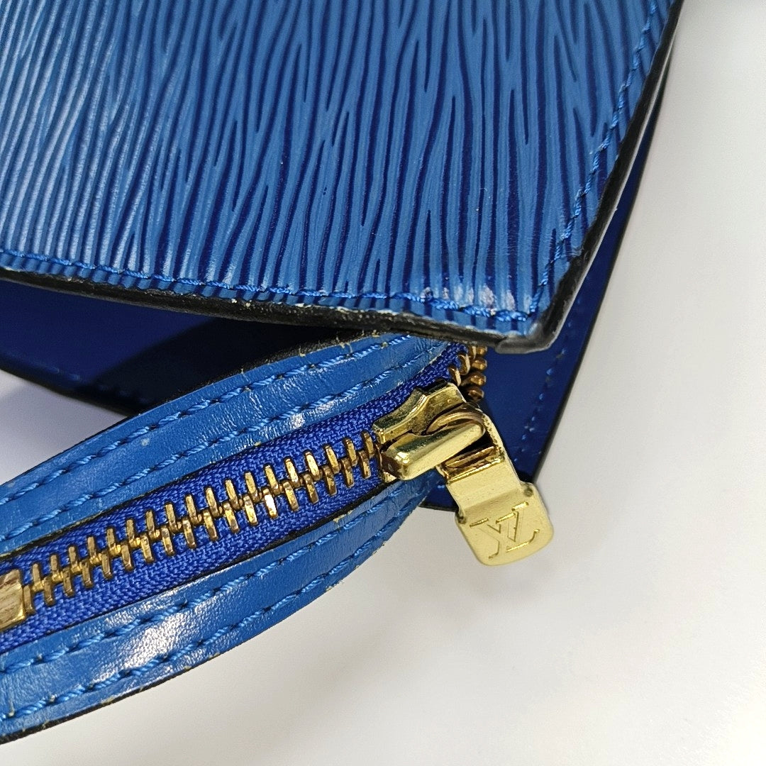 Authenticated pre-owned  Saint Jacques PM Epi Blue - Top Handle Bag at Looply