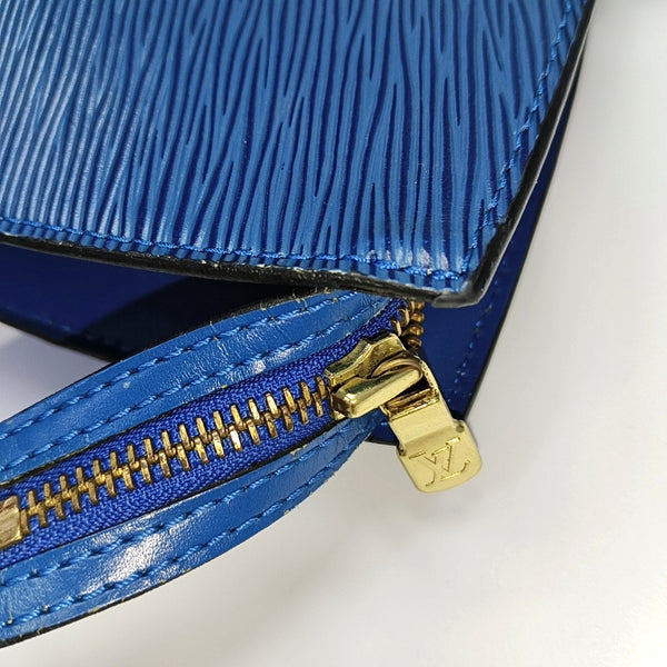 Authenticated pre-owned  Saint Jacques PM Epi Blue - Top Handle Bag at Looply