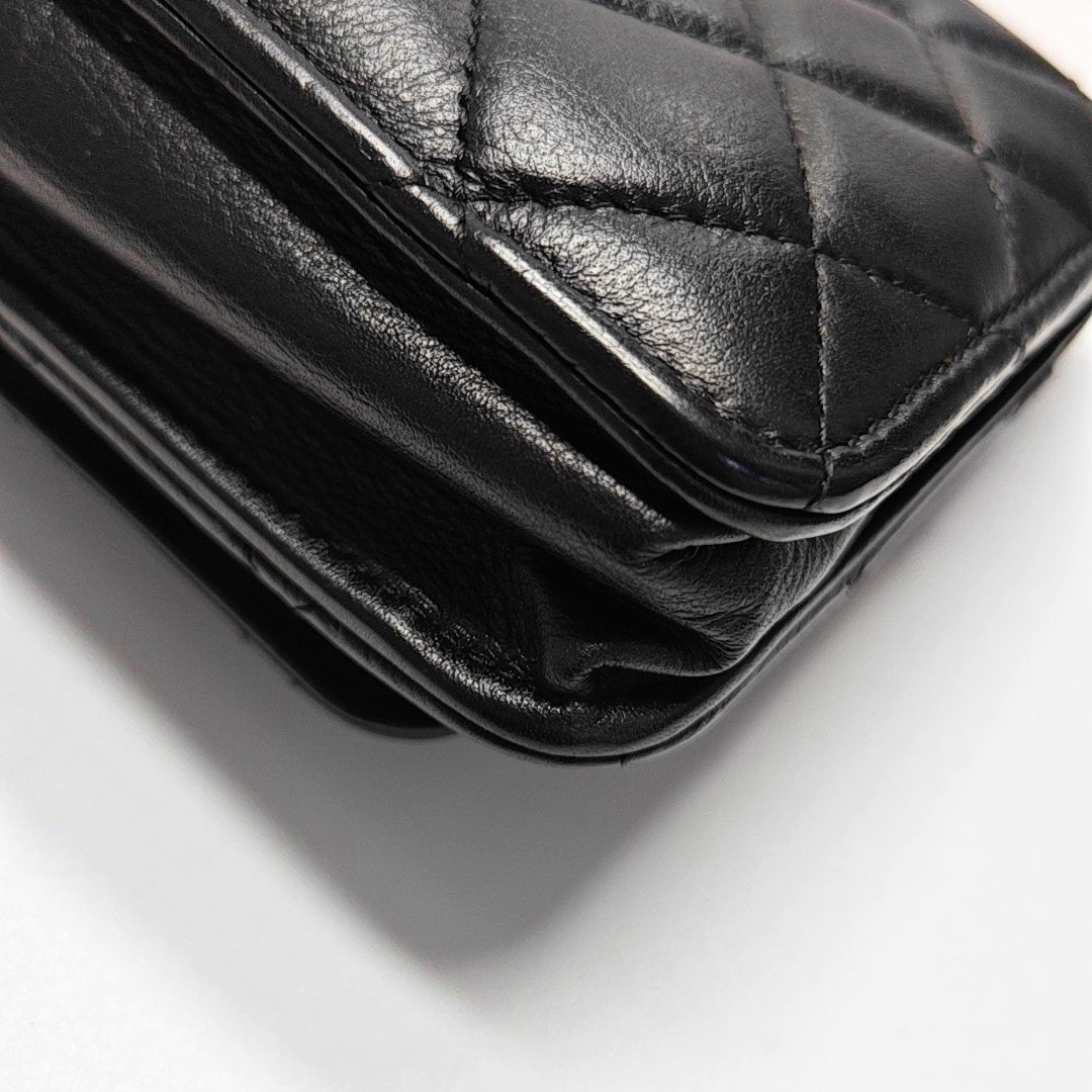 Authenticated pre-owned  Classic Flap Small Quilted Calfskin Black - Shoulder Bag at Looply