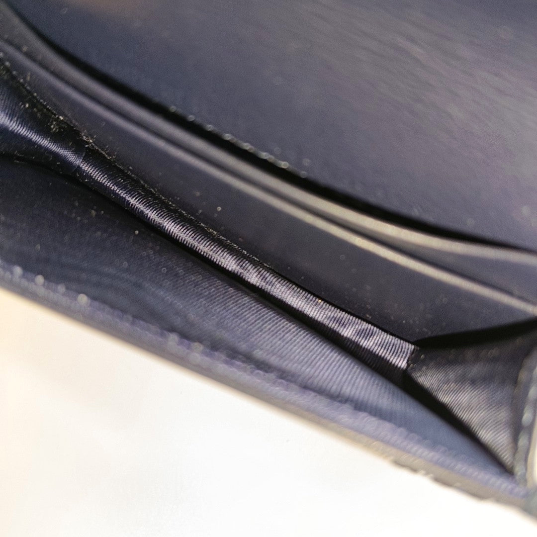 Authenticated pre-owned  Saddle Oblique Fabric Blue Card Holder - Card Holder at Looply
