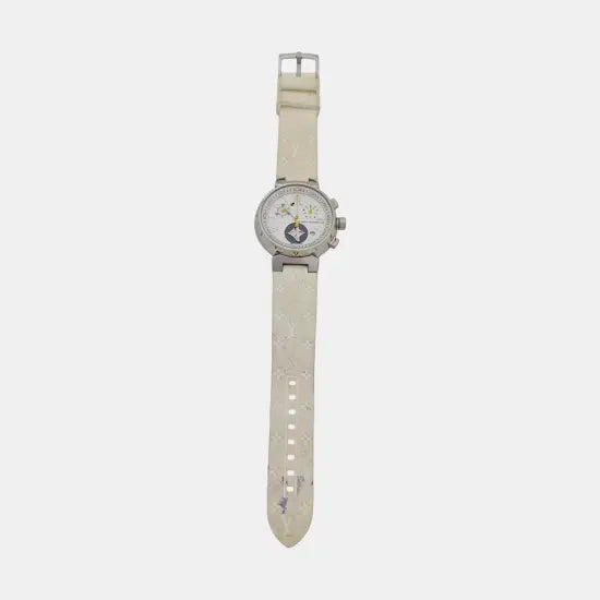 TAMBOUR 34mm White Quartz Watch