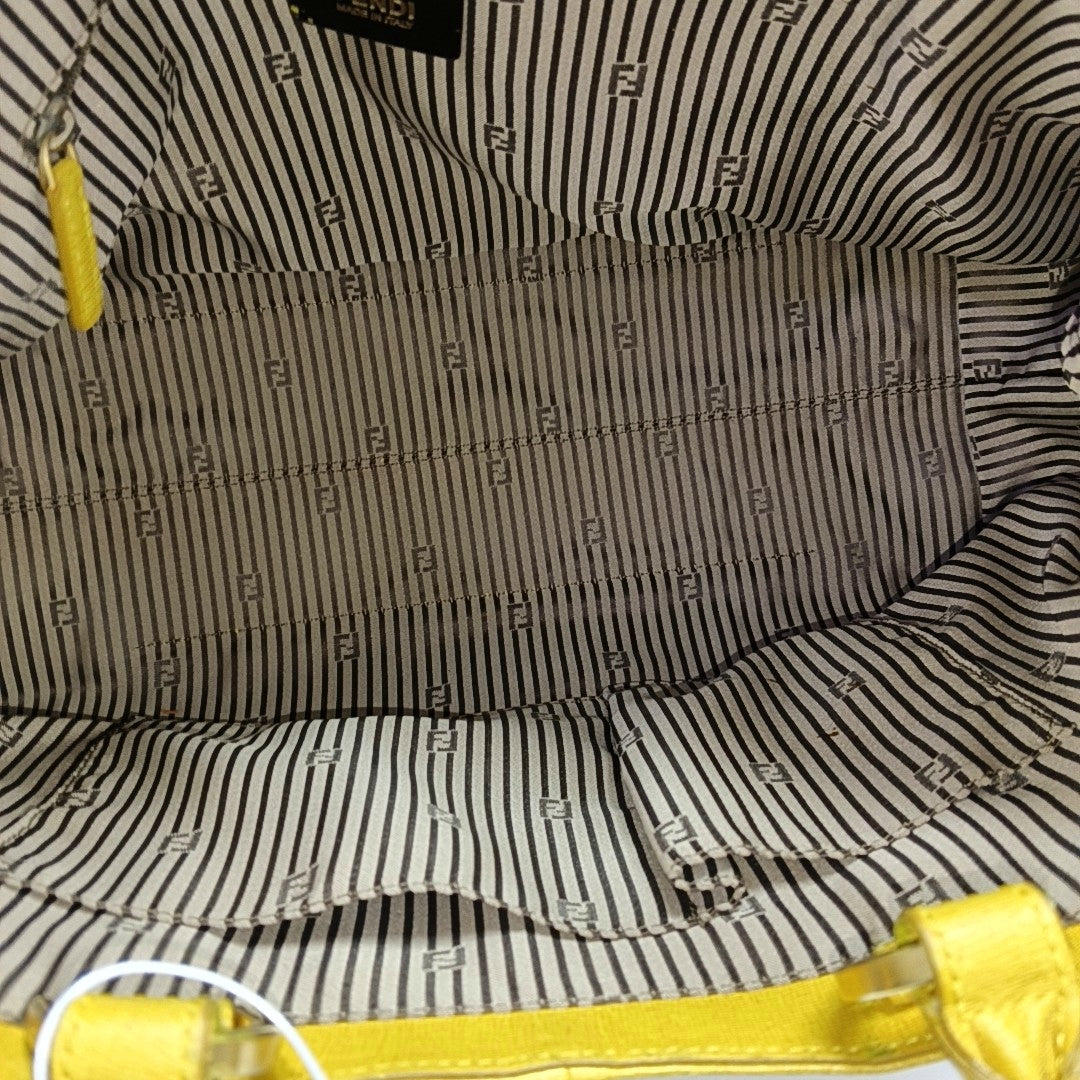 Calfskin Top Handle Bag Yellow
