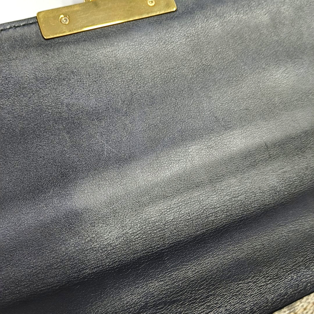 Authenticated pre-owned  Padlock Small Monogram Coated Canvas Beige - Shoulder Bag at Looply