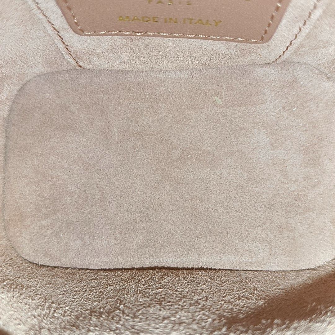Authenticated pre-owned  Lady Dior Super Mini Lambskin Beige - Shoulder Bag at Looply