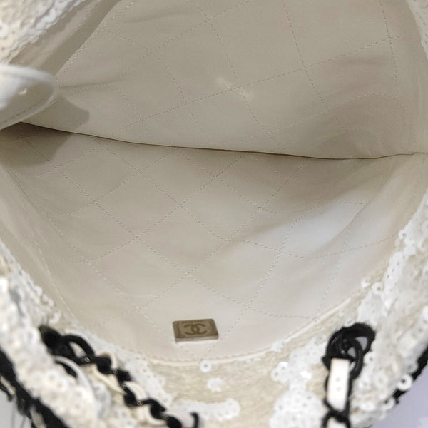 Sequins Shoulder Bag White