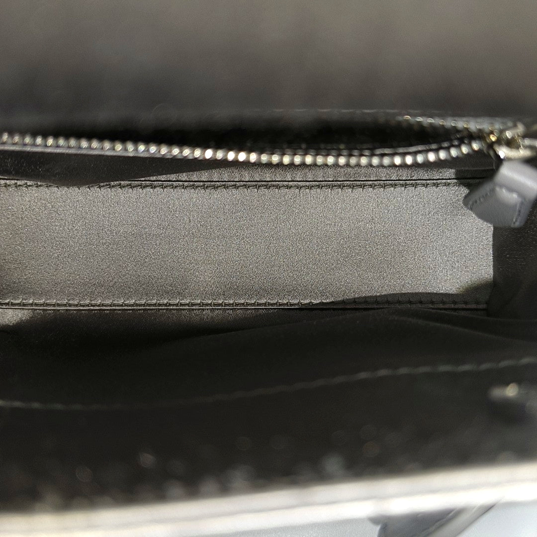 Lady Dior Mini Cannage Silk Satin Gray