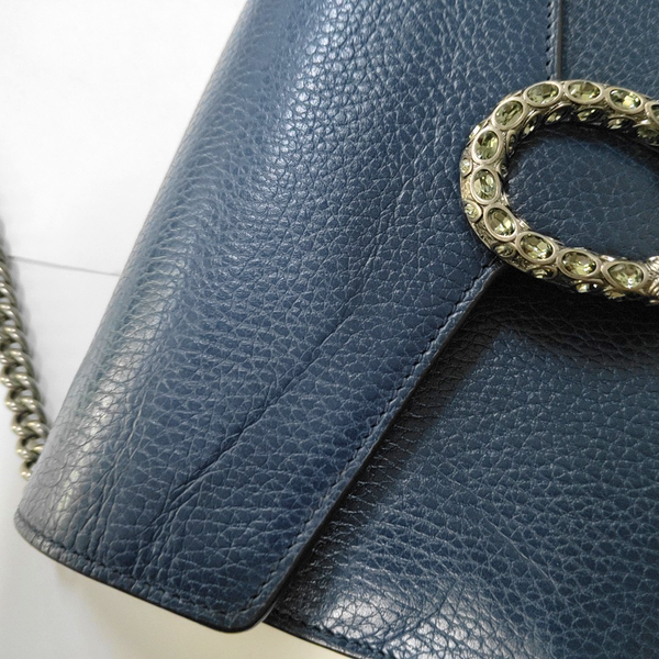 Authenticated pre-owned  Dionysus Super Mini Calfskin Blue - Shoulder Bag at Looply