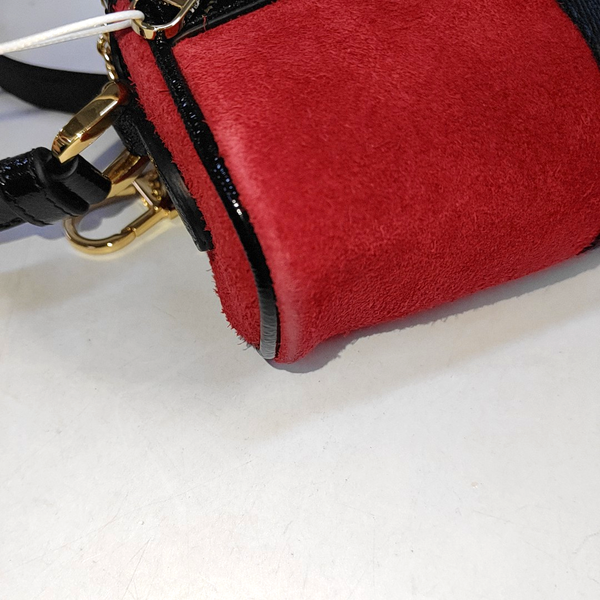 Authenticated pre-owned  Ophidia Mini Suede Red - Crossbody Bag at Looply