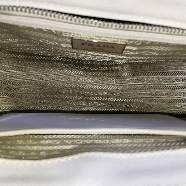Galleria Medium Saffiano Calfskin White