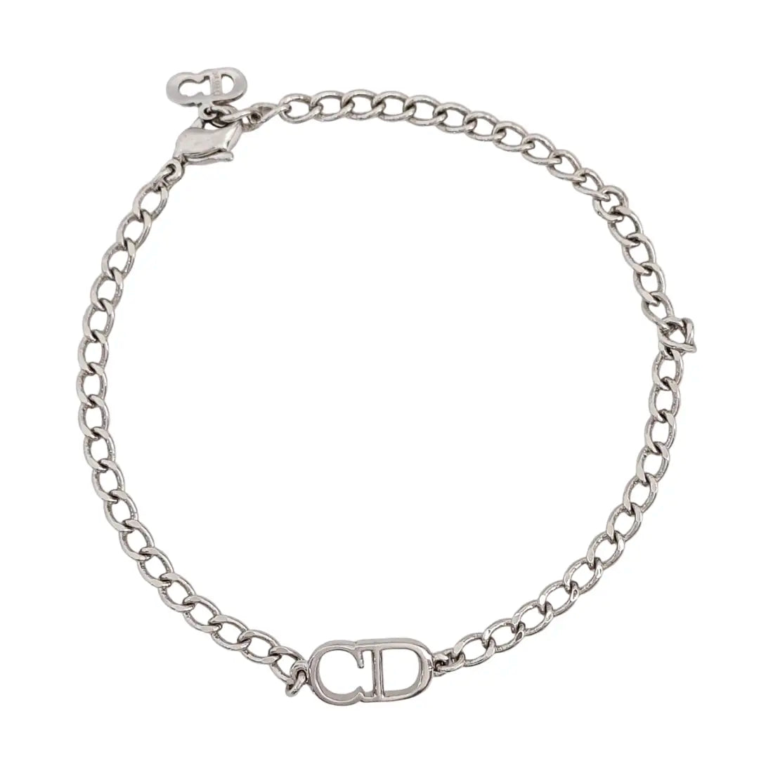 Authenticated pre-owned  CD Icon Silver-tone Metal Chain Bracelet - Bracelet at Looply
