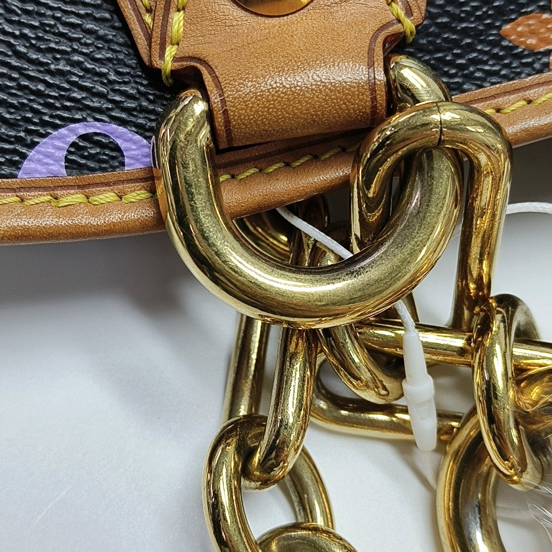 Authenticated pre-owned  LV × TM Annie Medium Monogram Coated Canvas Black - Shoulder Bag at Looply